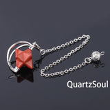 Red Jasper Merkaba Star Pendulum for courage