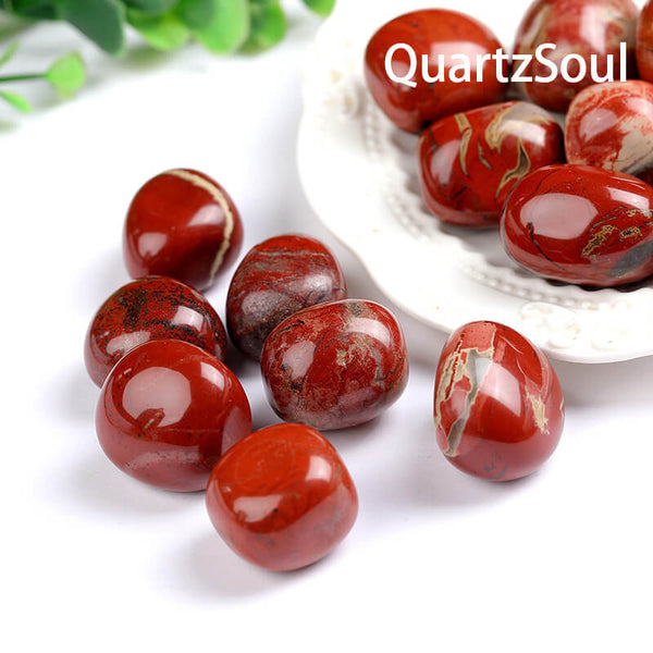 Natural Red Jasper Tumbled Stones for Healing and Collection