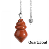 Red Jasper spiral cone pendulum for grounding energy