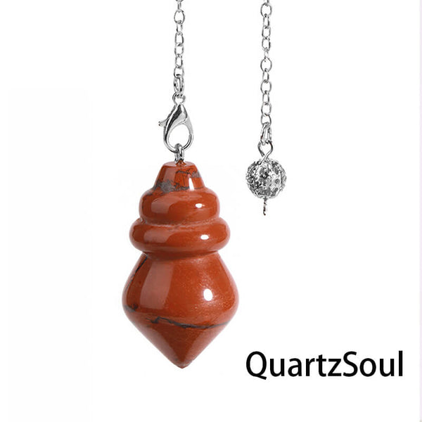 Red Jasper spiral cone pendulum for grounding energy