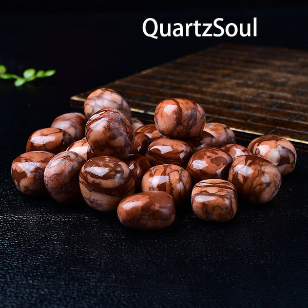 Red Picture Jasper Tumbled Stones - Polished Healing Crystal