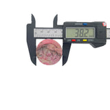 Pink Rhodonite Bear Carving Natural Color Patterns Detail