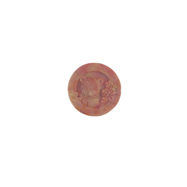 Natural bear shape rhodonite carved crystal with healing properties