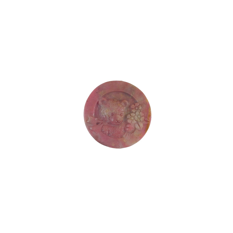 Bear shape rhodonite carved crystal healing stone for wholesale crystal suppliers
