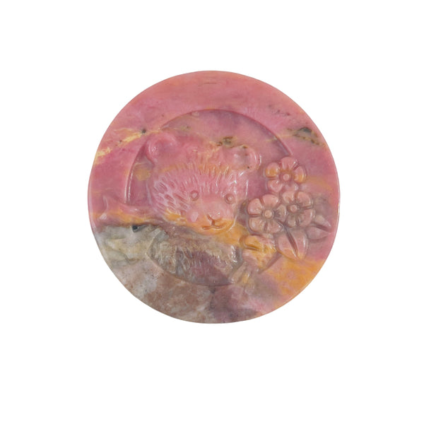 Rhodonite Bear Carving for Crystal Collection