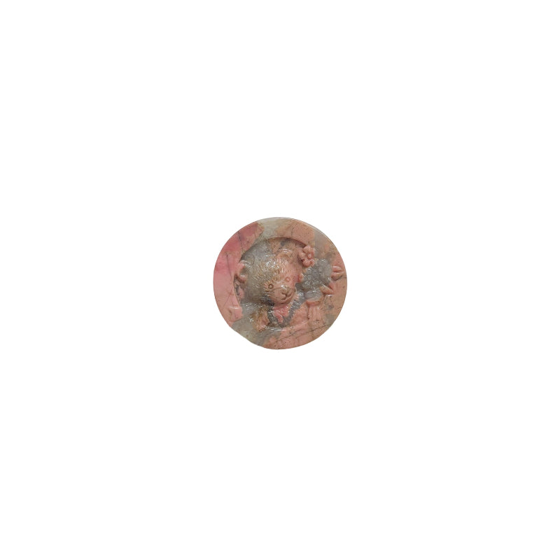 Natural rhodonite bear carving wholesale crystal healing stone figurine