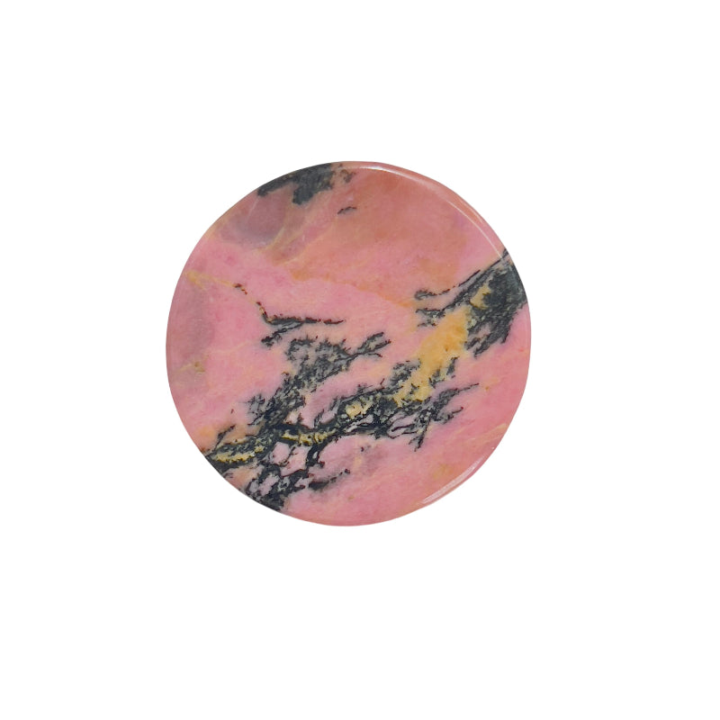 Light reflection on bear shape rhodonite crystal carving