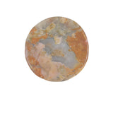 Front view of polished rhodonite bear crystal figurine for wholesale crystal suppliers