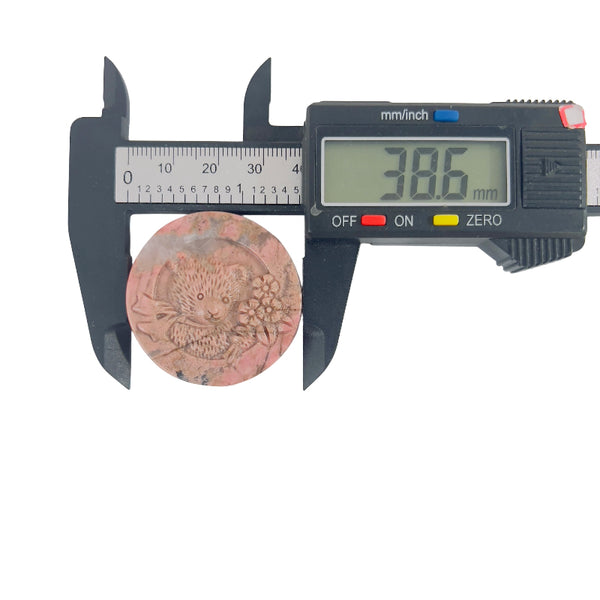 Rhodonite Bear Statue Showing Natural Stone Patterns Bulk Crystal