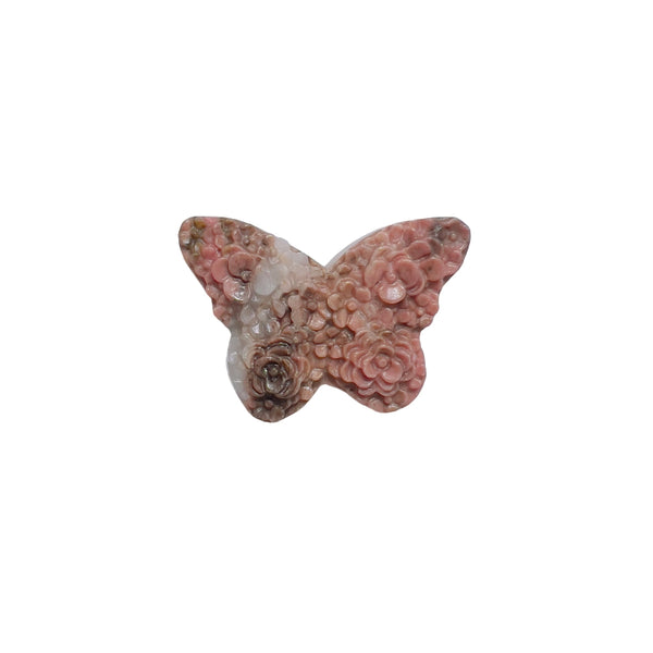 Premium Butterfly Shaped Rhodonite Crystal Carving Wholesale Healing Stone