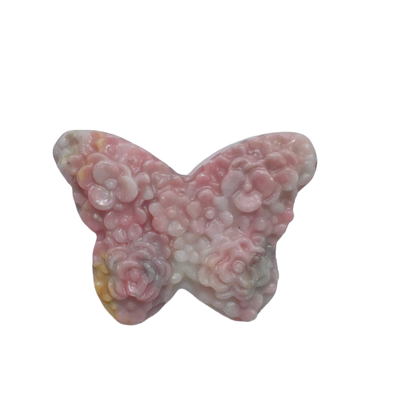 Rhodonite butterfly crystal demonstrating energy properties