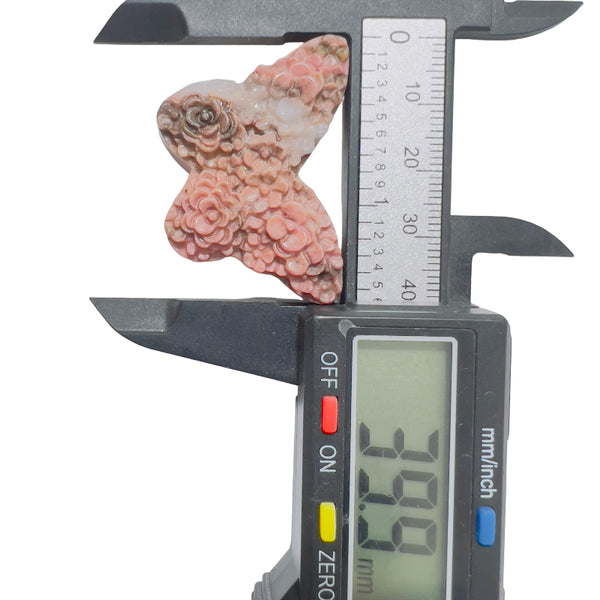 Rhodonite Butterfly Crystal Carving Metaphysical Tool