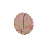 Pink Rhodonite Crystal Carved Pendant Back Side Natural Pattern