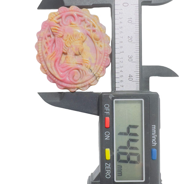 Pink Rhodonite Magical Girl Pendant Size Measurement Approximately 35mm