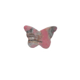 Rhodonite crystal butterfly gemstone art piece for spiritual healing