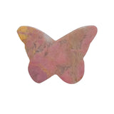 Metaphysical rhodonite butterfly carving for emotional healing properties