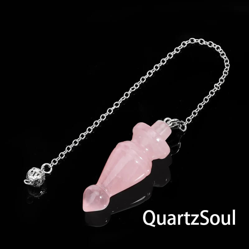 Rose Quartz healing pendulum for love readings and heart chakra work