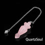 Rose Quartz healing pendulum for love readings and heart chakra work