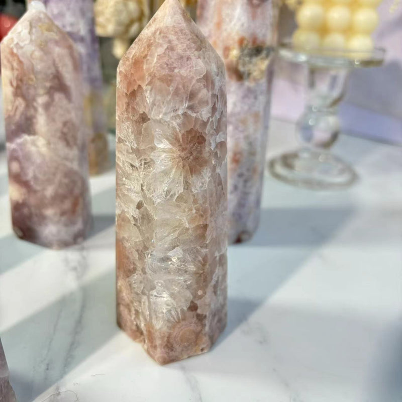 Sakura Agate Tower Crystal Healing Properties and Benefits