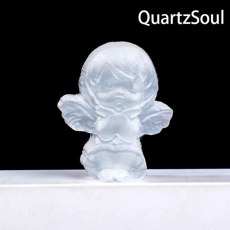 Selenite Angel Crystal for Spiritual Protection