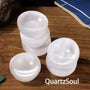 Natural selenite crystal bowl for spiritual rituals and energy work