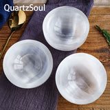 Selenite Bowl with Smaller Crystals for Charging
