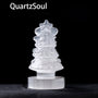 Exquisite selenite crystal Christmas tree for home decor
