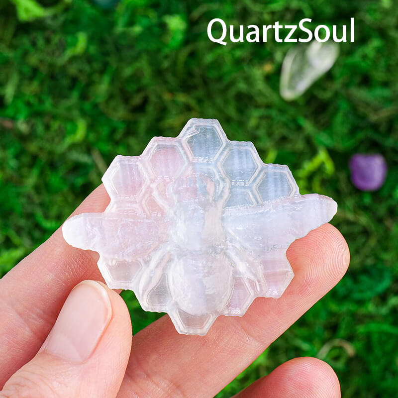 Unique Bee-Shaped Selenite Crystal Mineral