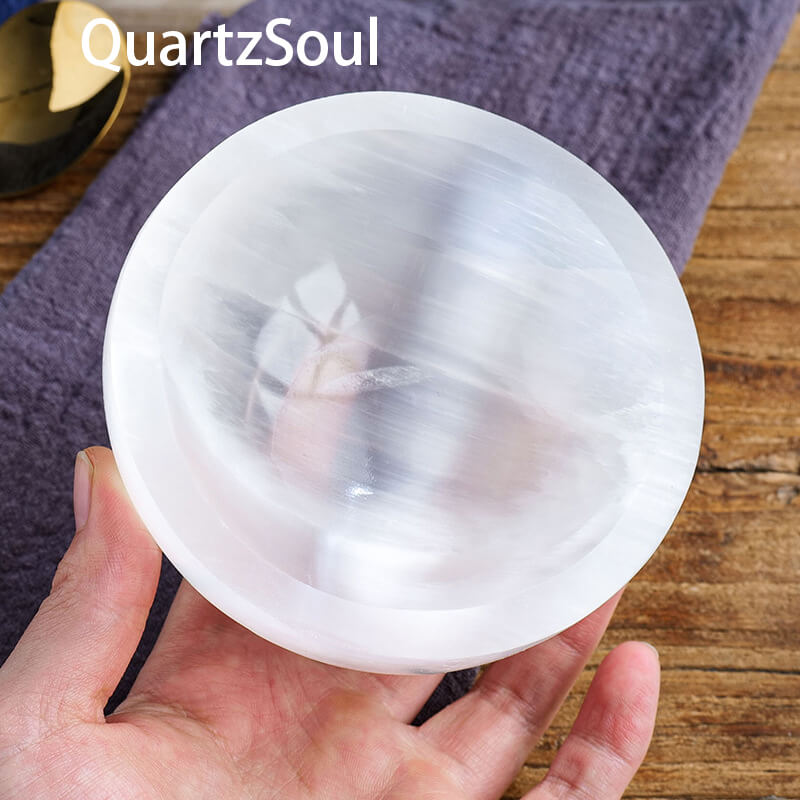 Healing Selenite Crystal Bowl | Natural Energy Vessel