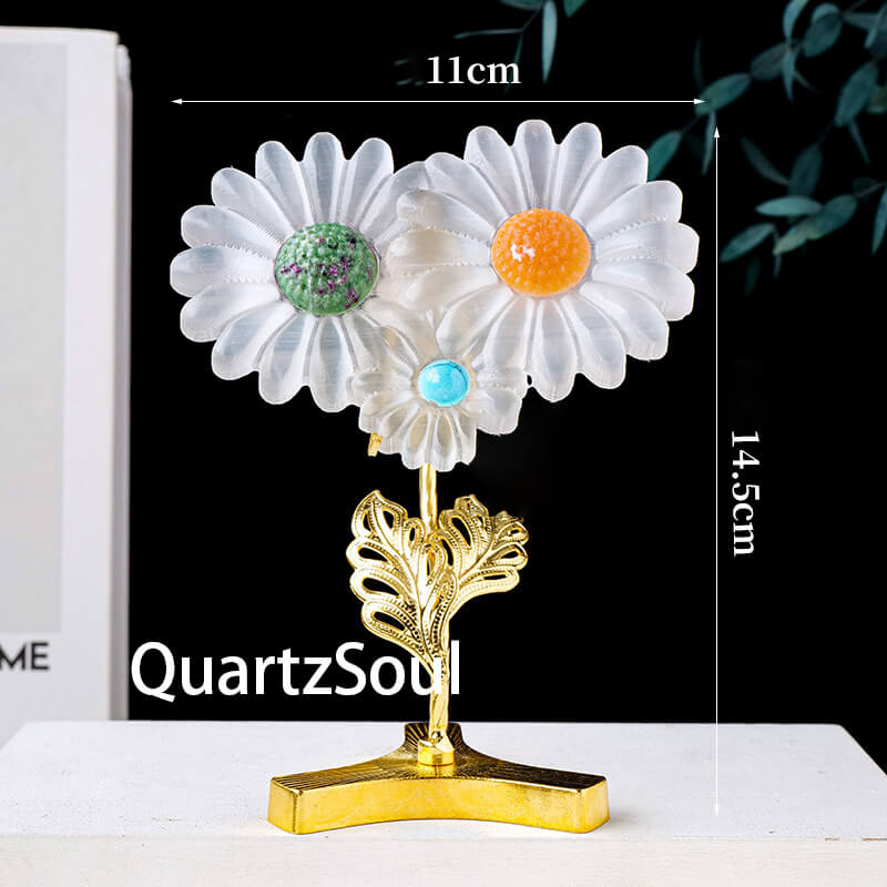 Selenite Crystal Flower Dimensions and Scale