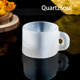 Selenite Crystal Mug in Meditation Setting