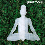 Luminous White Selenite Crystal Palm Stone