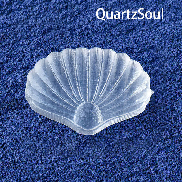 Selenite Crystal Shell in Meditation Space