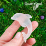 White Selenite Dolphin Mineral Sculpture