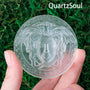 Luminous Selenite Goddess Mandala Crystal Carving