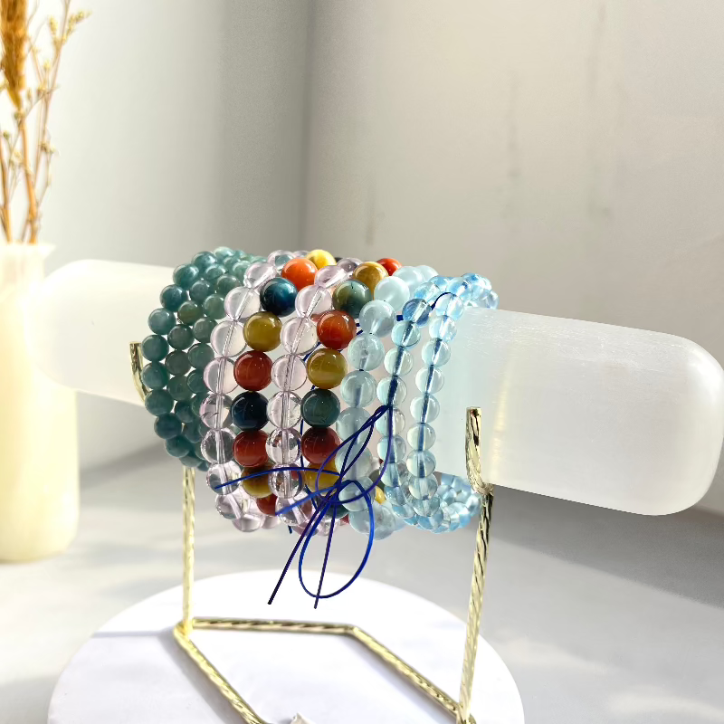 Silver metal crystal sphere stand with clear quartz display