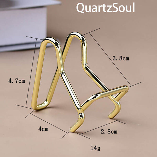 Mineral Display Stand - Gold & Silver  Holder