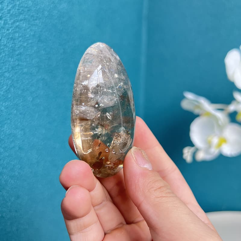 Polished Smoky Quartz Free Form Crystal with Natural Inclusions