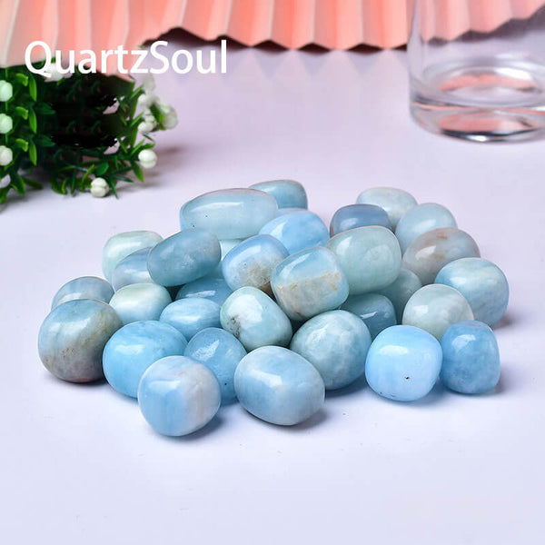 Aquamarine Tumbled Stones - Natural Healing Crystal Gemstone