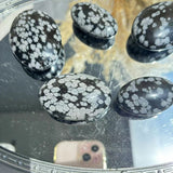 Snow Obsidian Palm Stones for Energy Work and Healing