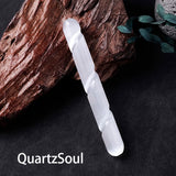 Natural White Spiral Selenite Crystal Healing Wand