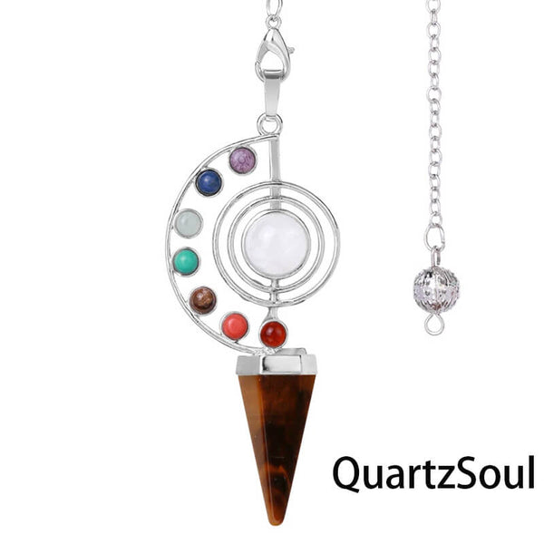 Tiger Eye Chakra Pendulum for Protection and Guidance