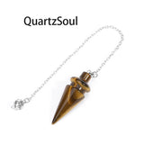 Tiger's Eye Crystal Pendulum for Protection and Confidence in Readings