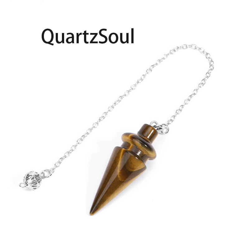 Tiger's Eye Crystal Pendulum for Protection and Confidence in Readings