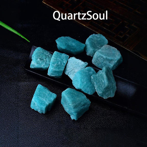Unpolished Amazonite Crystal Chunks Natural Formation Healing Properties