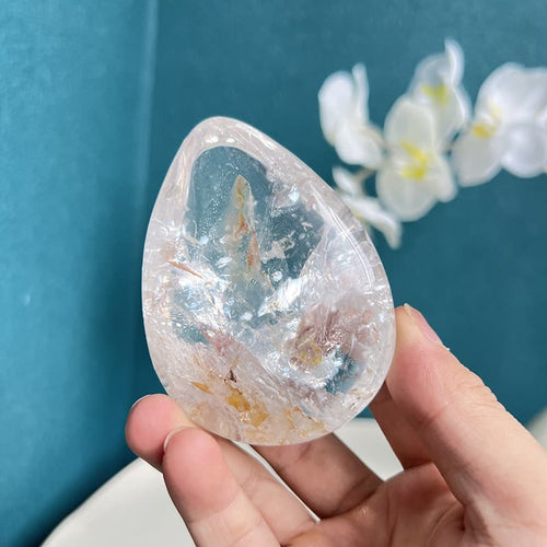 Natural White Smoky Quartz Free Form Crystal Healing Stone