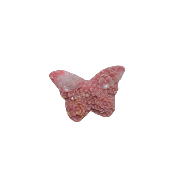 Multiple rhodonite butterfly carvings for wholesale crystal suppliers