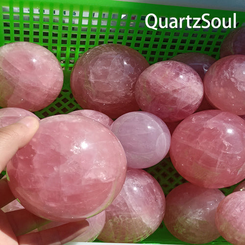 Premium wholesale rose quartz sphere for crystal retailers