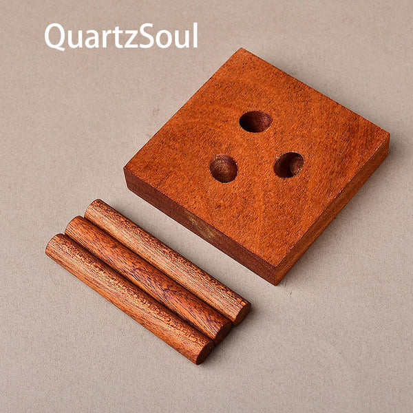 Handcrafted Wooden Crystal Ball Display Stand for Spheres