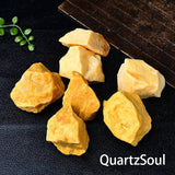 Unpolished Yellow Aventurine Natural Stone with Prosperity Energy